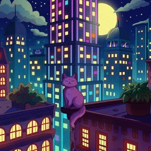 City Nights 2 cover art by Purrple Cat